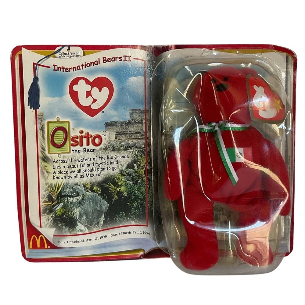 TY Osito the Bear McDonald’s Teenie Beanie Baby 2000 Mexico International Bears